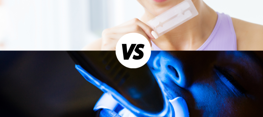 laser teeth whitening vs bleaching strips